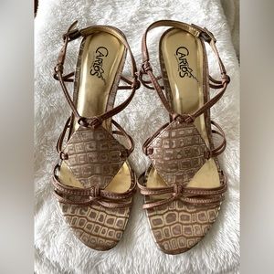Carlos by Carlos Santana tan heel sandals